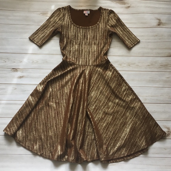 LuLaRoe Dresses & Skirts - LuLaRoe Gold Elegant Nicole